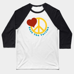 Love Peace Sign Save the Turtles Graphic Sticker Mug Vsco Girl Presents Baseball T-Shirt